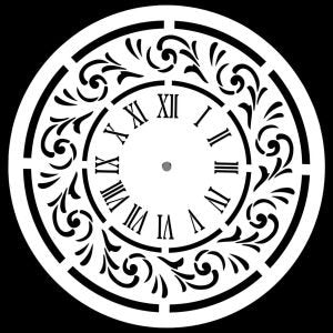 Posh Chalk Stencil Wonderland Clock