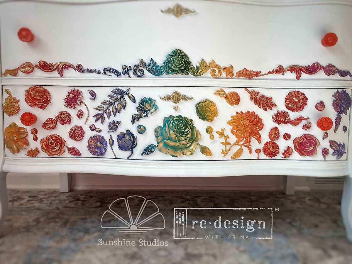 DECOR MOULDS® – LEAFY BLOSSOMS – 1 PC, 5″ X 8″