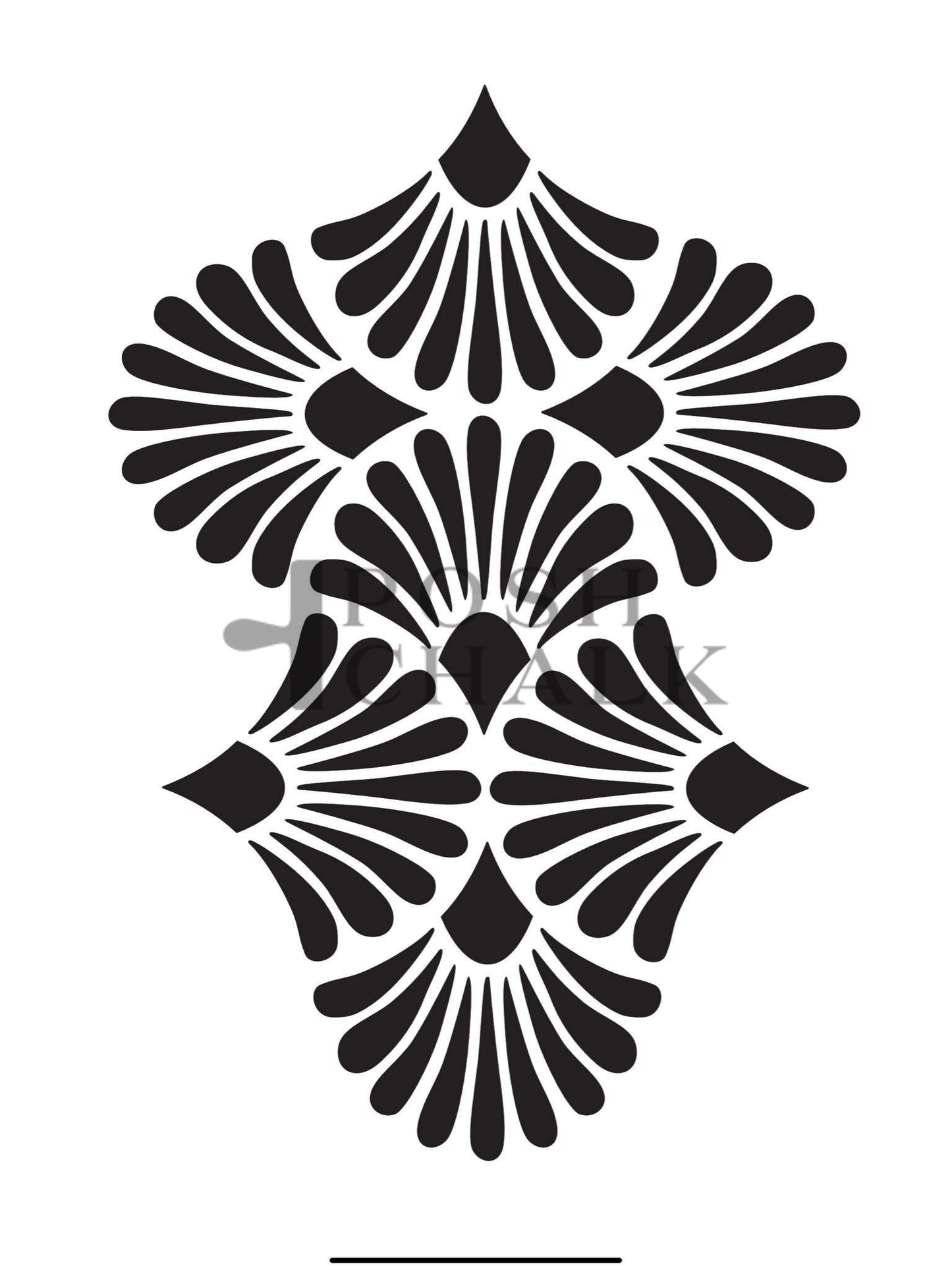 Posh Chalk Art Deco Pattern Stencil 30x40cm (PCS071)