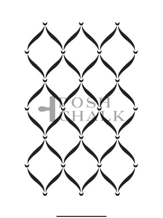 Posh Chalk Classical Trellis Stencil 30x40cm (PCS068)