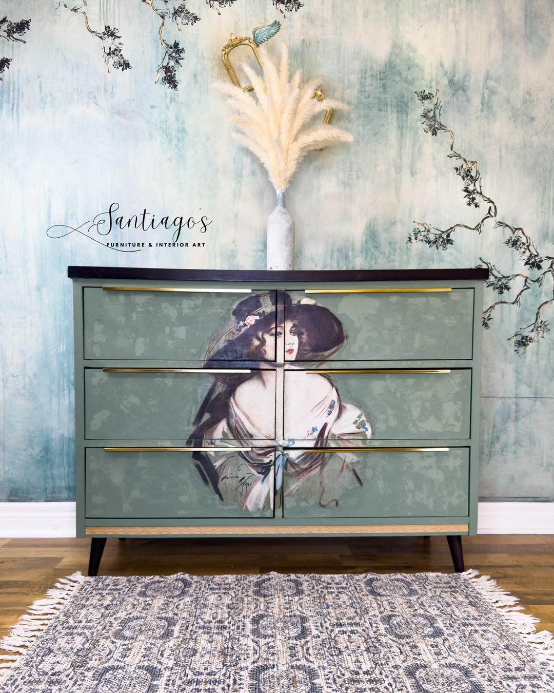 Stephanie in Green A1 Posh Chalk Deluxe Decoupage