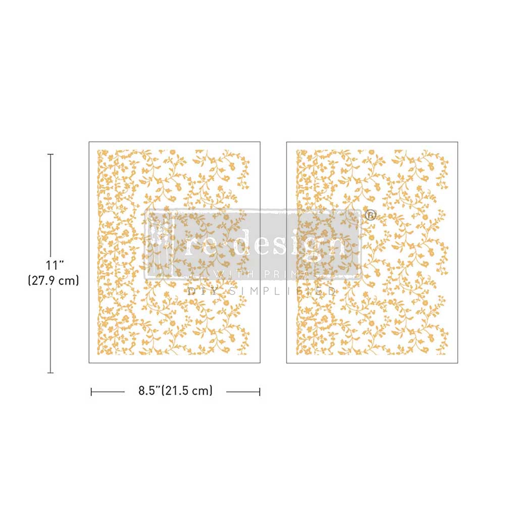 MIDDY FOIL TRANSFERS® KACHA – VINEYARD ELEGANCE – 2 SHEETS, 8.5″X11″