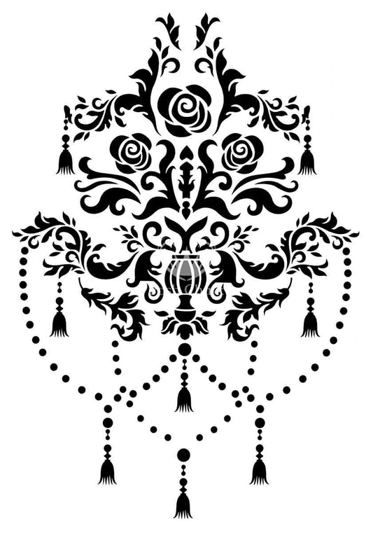 Posh Chalk Chandelier Stencil 30x40cm (PCS074)