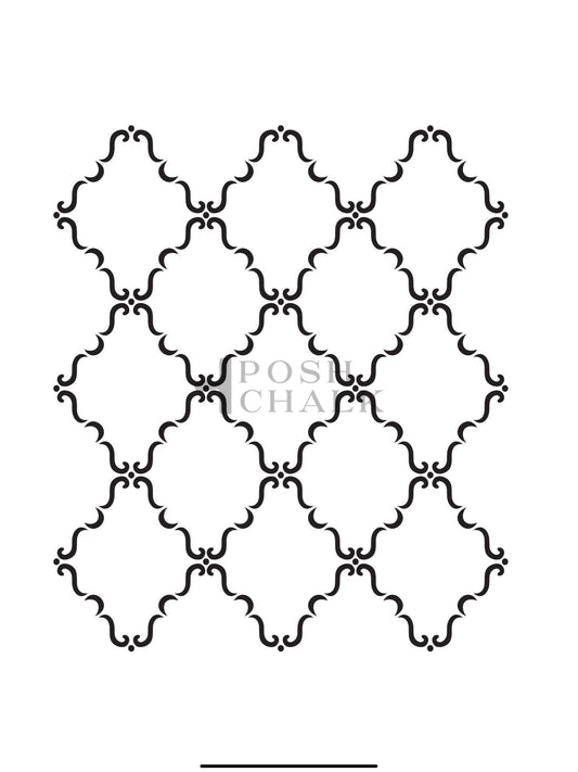 Posh Chalk Delicate Trellis Stencil 30x40cm (PCS069)