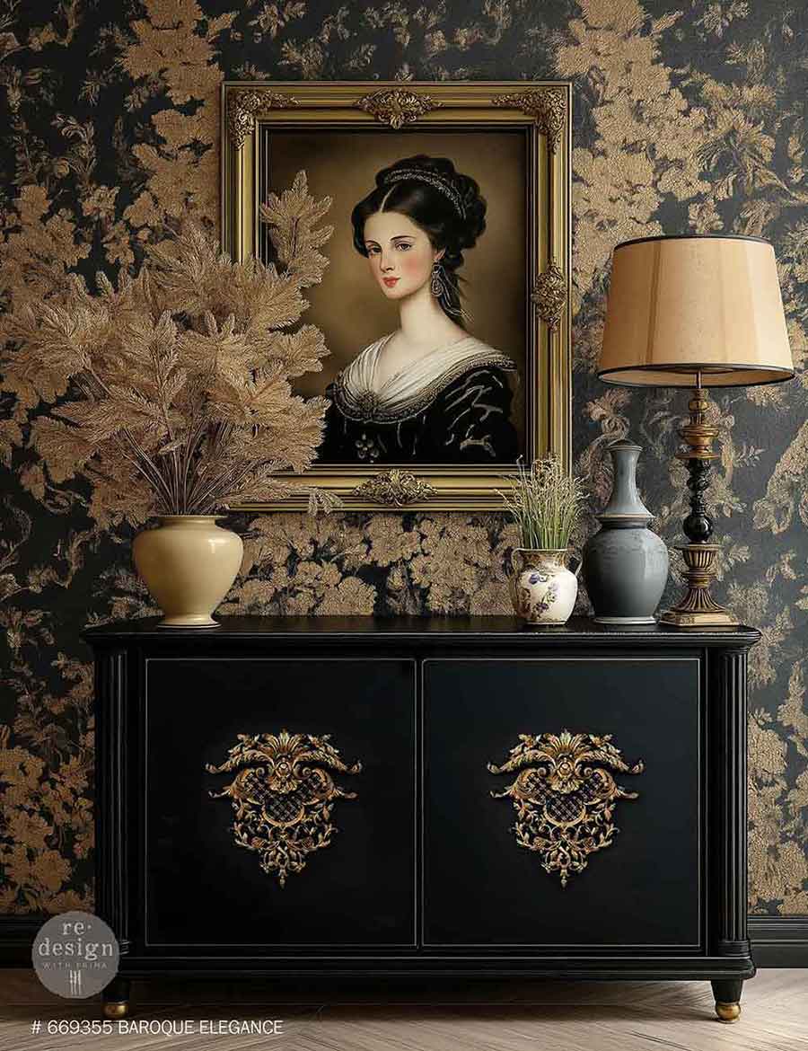 DECOR POLY® – BAROQUE ELEGANCE – 10″X9.89″X0.49″ / 25.4CMX25.1CMX1.2CM