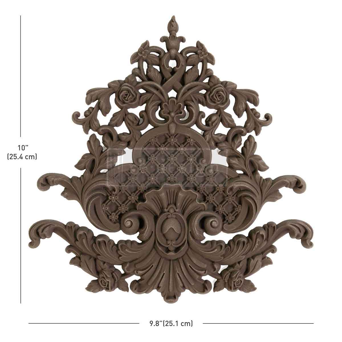 DECOR POLY® – BAROQUE ELEGANCE – 10″X9.89″X0.49″ / 25.4CMX25.1CMX1.2CM