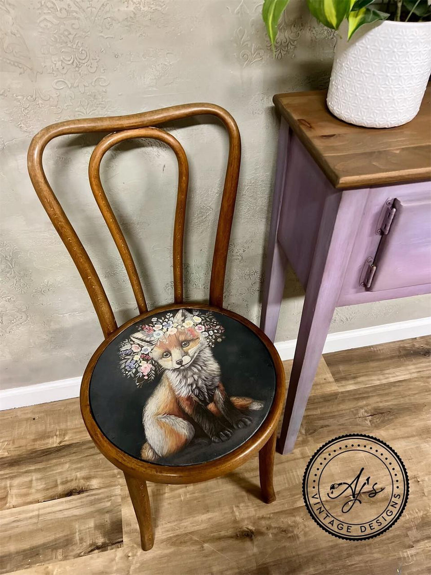 Floraison Fox - A3 Rice Decoupage Paper