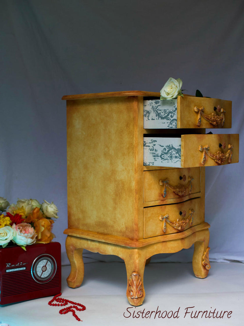 Distressed Damask - A1 Rice Decoupage Paper