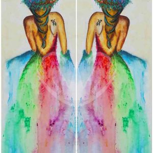 Rainbow Girl A1 Posh Chalk Deluxe Decoupage