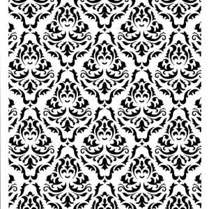 Posh Chalk Stencil Victorian Wallpaper