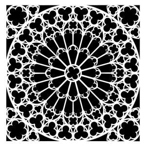 Posh Chalk Stencil Stone Rosette
