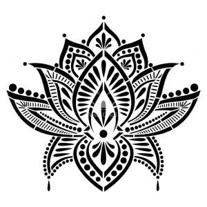 Posh Chalk Stencil Lotus Blossom