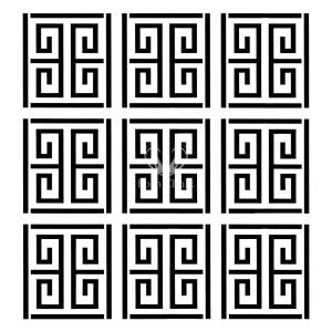 Posh Chalk Stencil Greek Maze
