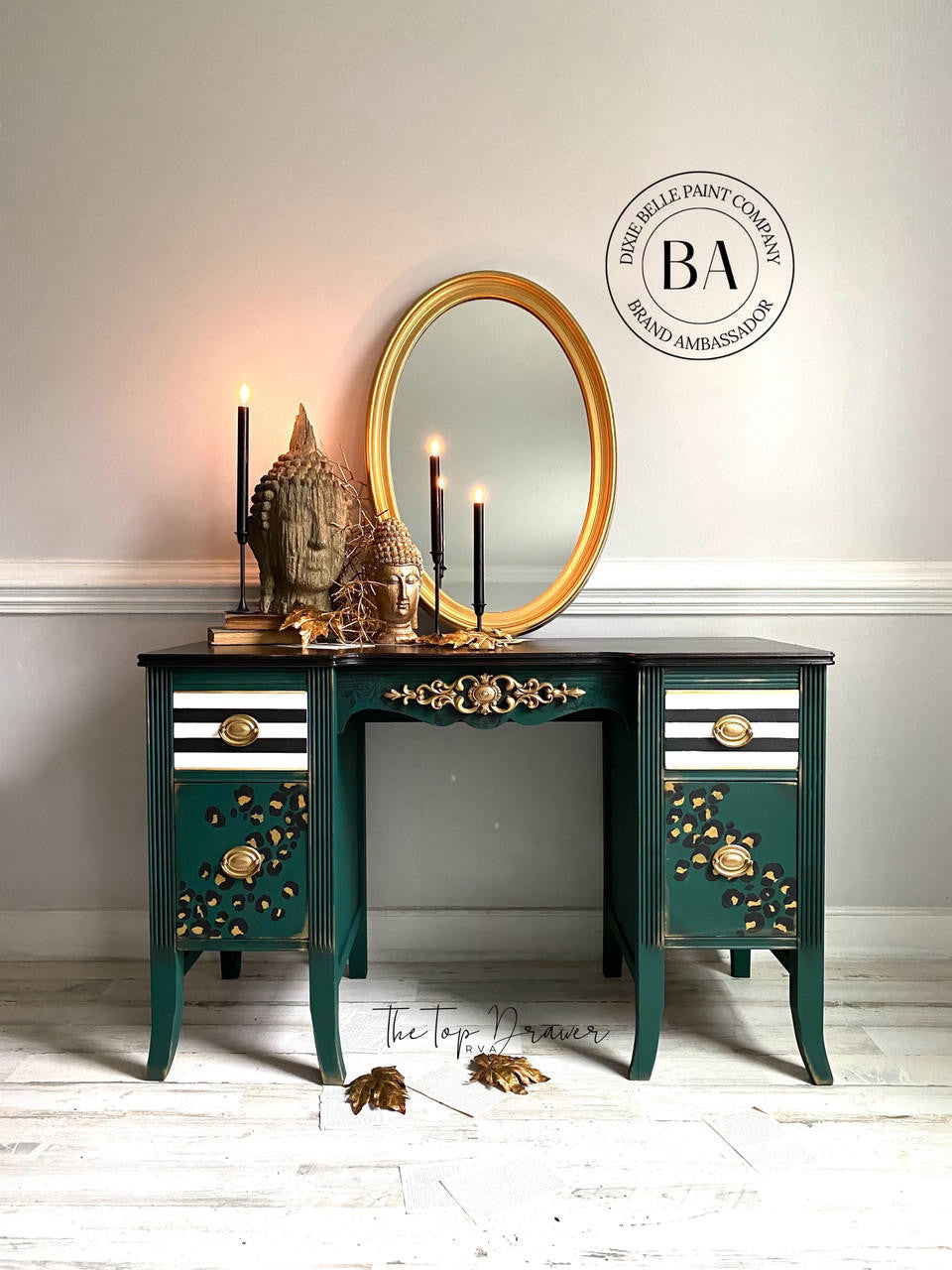 Midnight Green Silk Paint