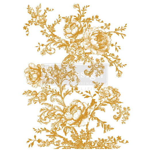 DECOR TRANSFERS® FOIL – ÉGLANTINE ELEGANCE – TOTAL SHEET SIZE 18″X24″, CUT INTO 2 SHEETS