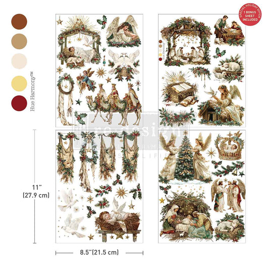 MIDDY TRANSFERS® – SACRED NIGHT COLLECTION – 3 SHEETS + 1 BONUS SHEET, 8.5″X11″