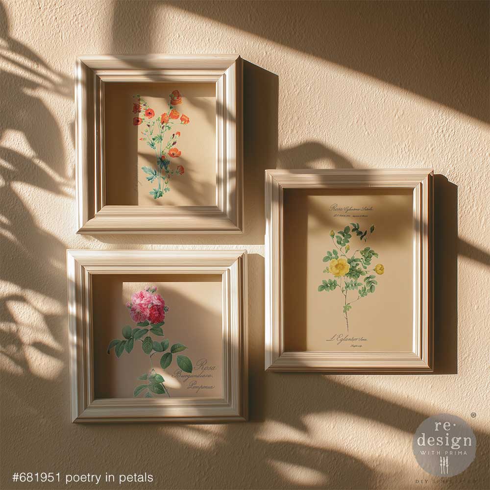 H2O Transfers Single Sheet – Poetry In Petals – 1 sheet, 8.5″x11″