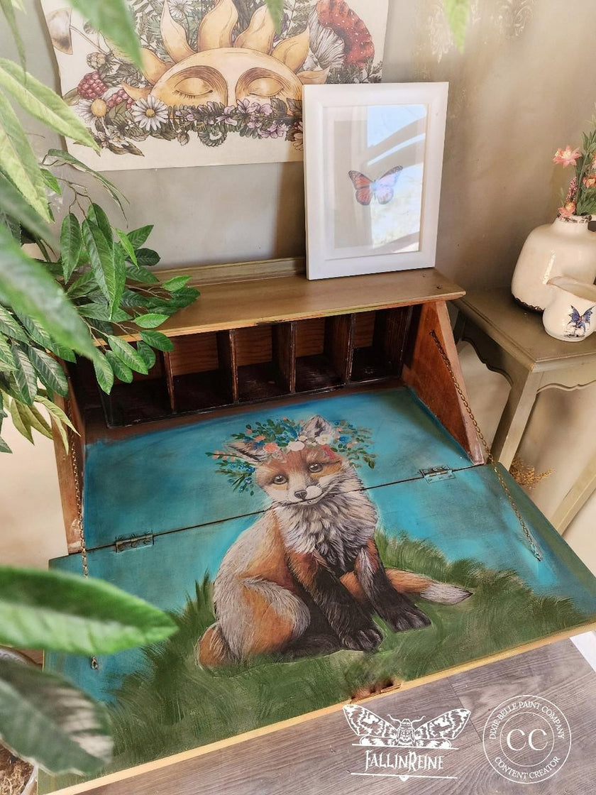 Floraison Fox - A3 Rice Decoupage Paper