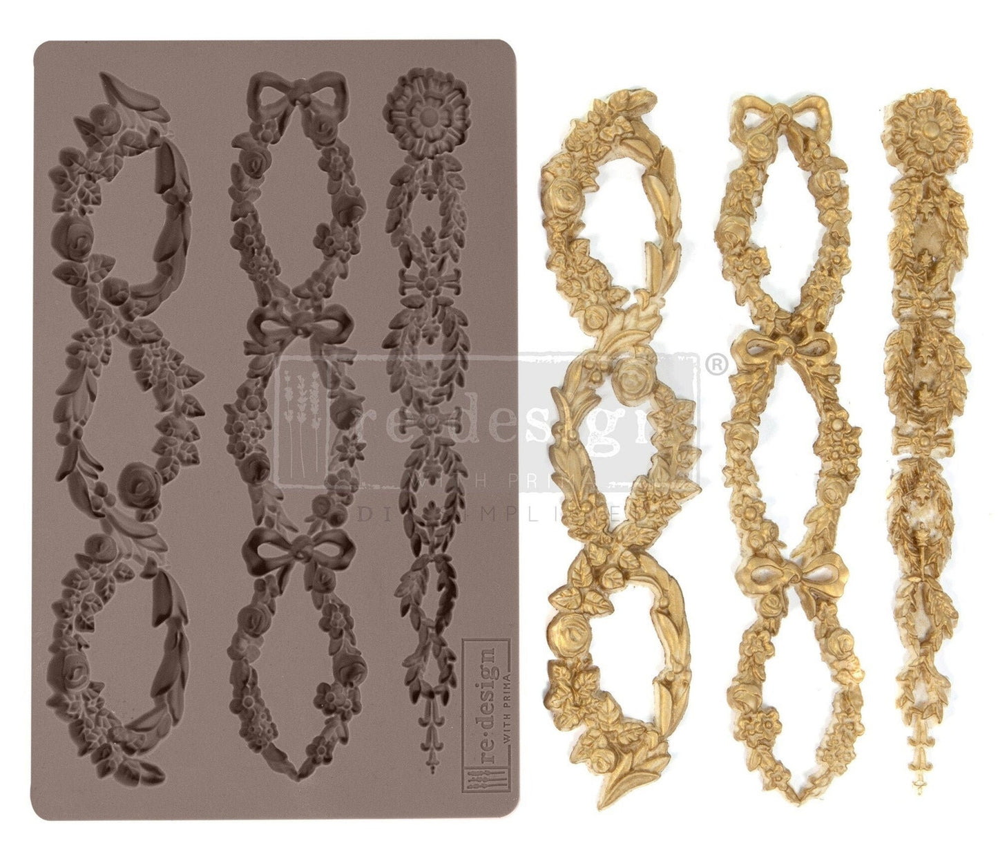 DECOR MOULDS® – FLORAL CHAIN  – 1 PC, 5″ X 8″