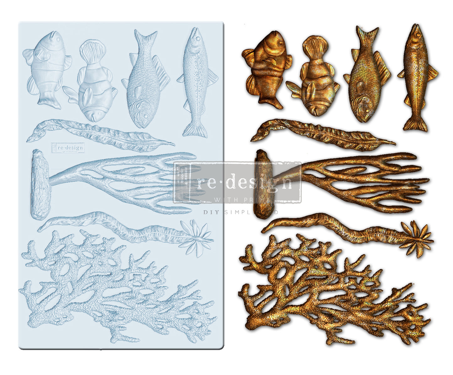 DECOR MOULDS® – CORAL REEF – 1 PC, 5″ X 8″