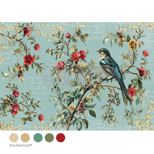 A1 DECOUPAGE FIBER – THE VELVET NEST – 1 SHEET, 23.4″X33.1″