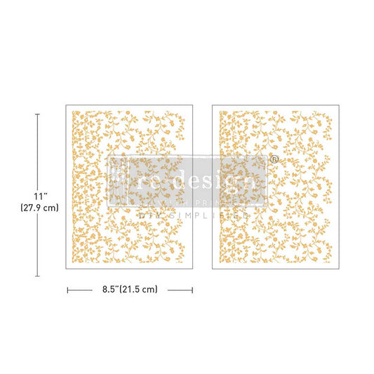 MIDDY FOIL TRANSFERS® KACHA – VINEYARD ELEGANCE – 2 SHEETS, 8.5″X11″