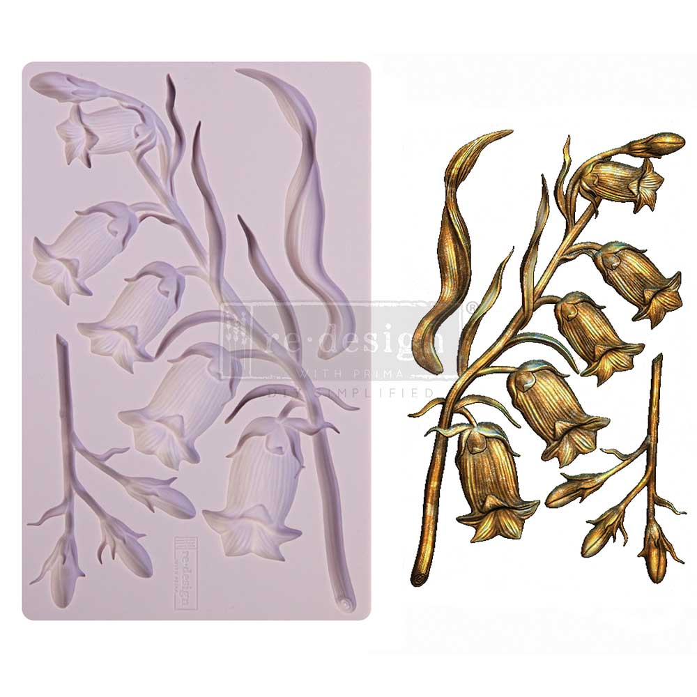 DECOR MOULDS® – SWEET BELLFLOWER – 1 PC, 5″ X 8″