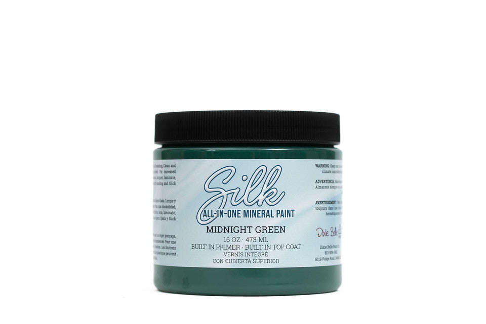 Midnight Green Silk Paint