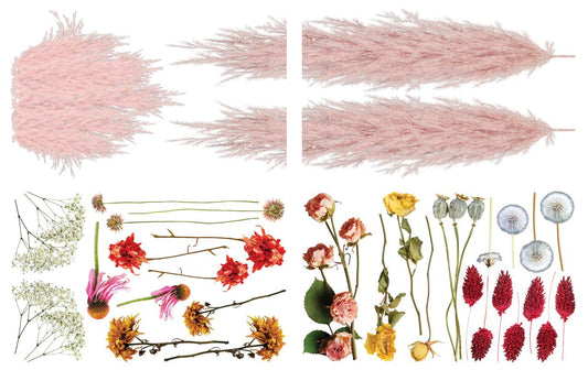 Pink Pampas and Dried Wilds Large Transfer