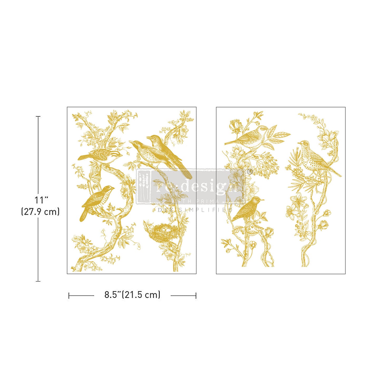 MIDDY FOIL TRANSFERS® KACHA – GOLDEN SERENADE – 2 SHEETS, 8.5″X11″