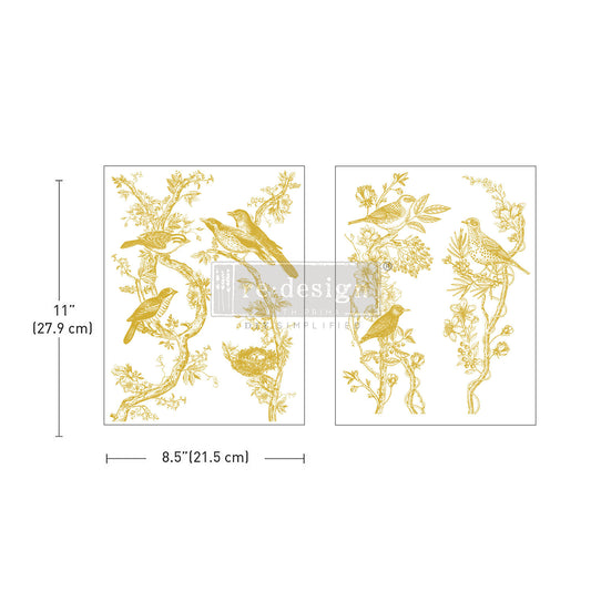 MIDDY FOIL TRANSFERS® KACHA – GOLDEN SERENADE – 2 SHEETS, 8.5″X11″
