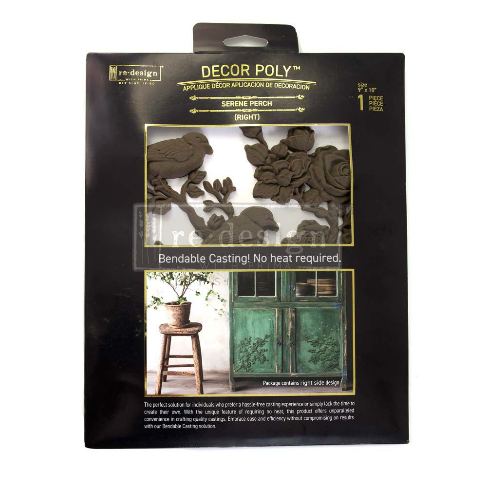 Decor Poly – Serene Perch (Right) – 1 pc, 10″x9″ (25.4cmx22.9cm)