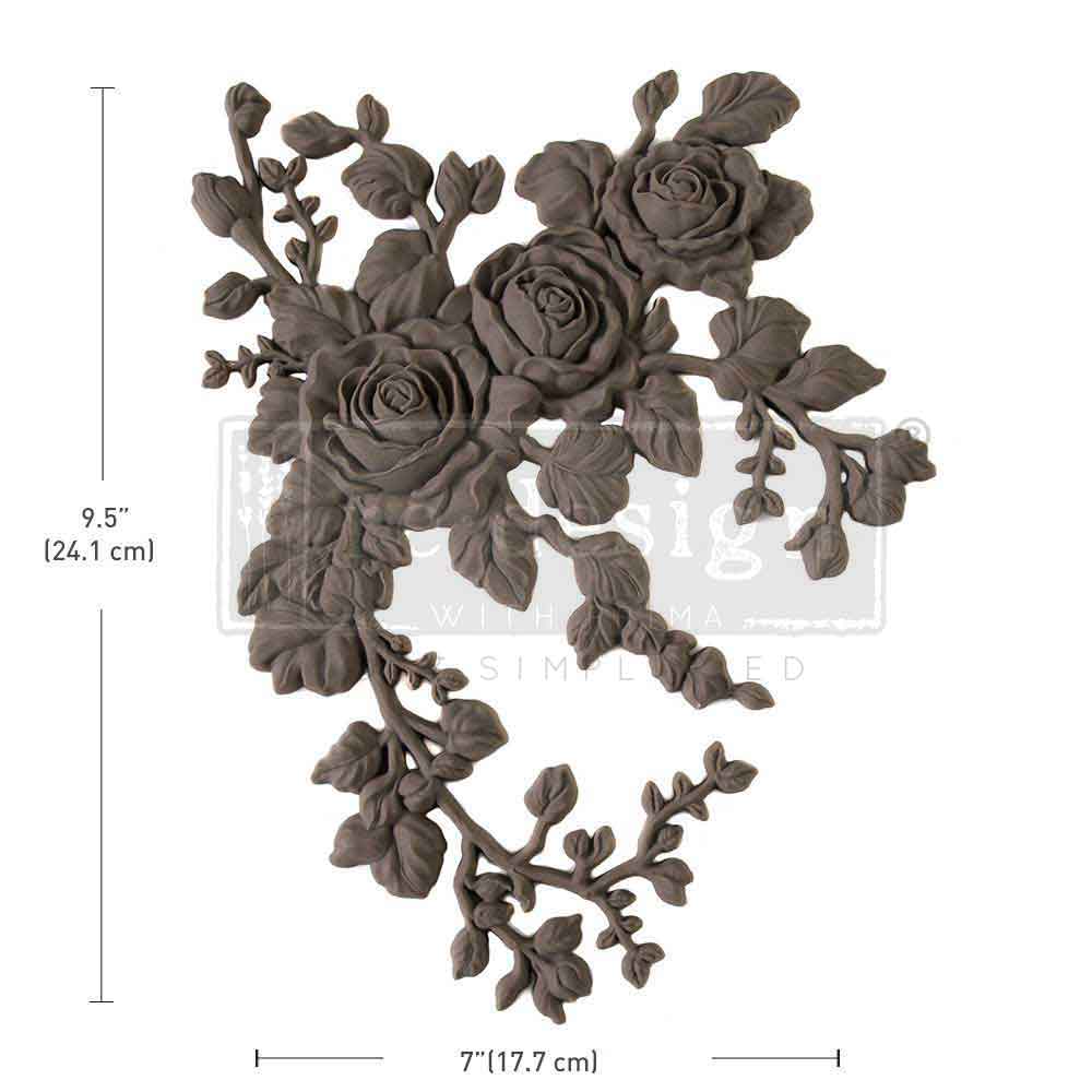 DECOR POLY – VELVET CASCADE LEFT – 9.5″X7″X0.5″ (24.1CMX17.8CMX1.3CM)