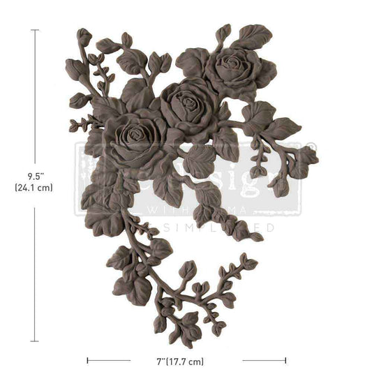 DECOR POLY – VELVET CASCADE LEFT – 9.5″X7″X0.5″ (24.1CMX17.8CMX1.3CM)