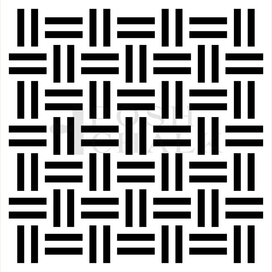 Posh Chalk Posh Weave Stencil 29x30cm (PCS086)