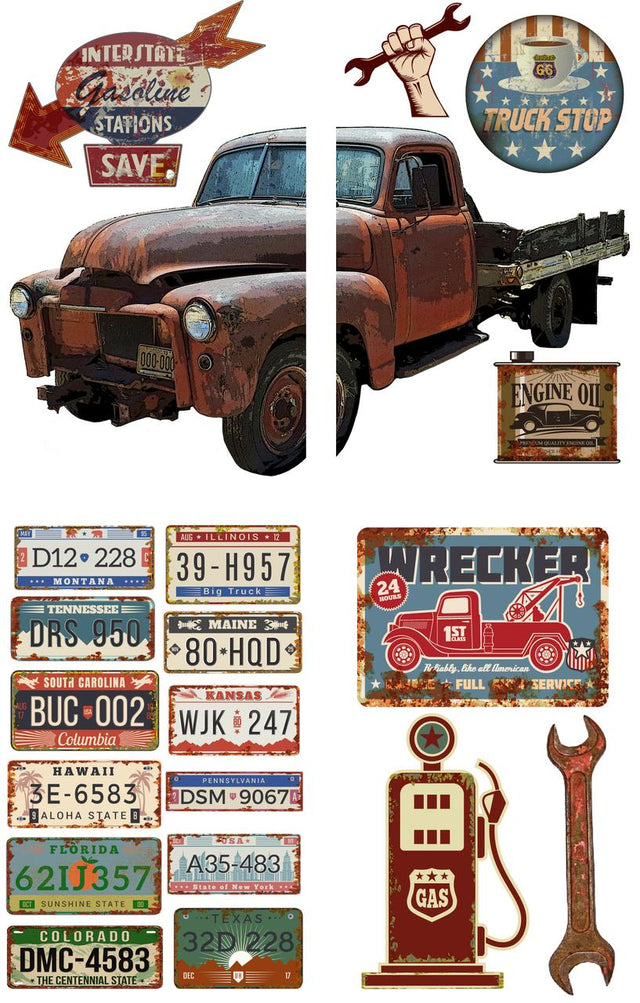 Rusty Truck Large Transfer