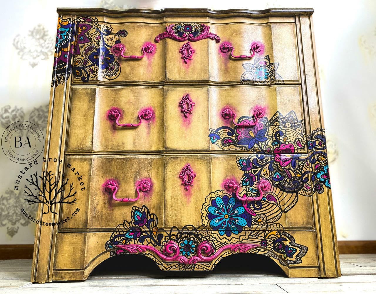 Latin Floral Large Transfer