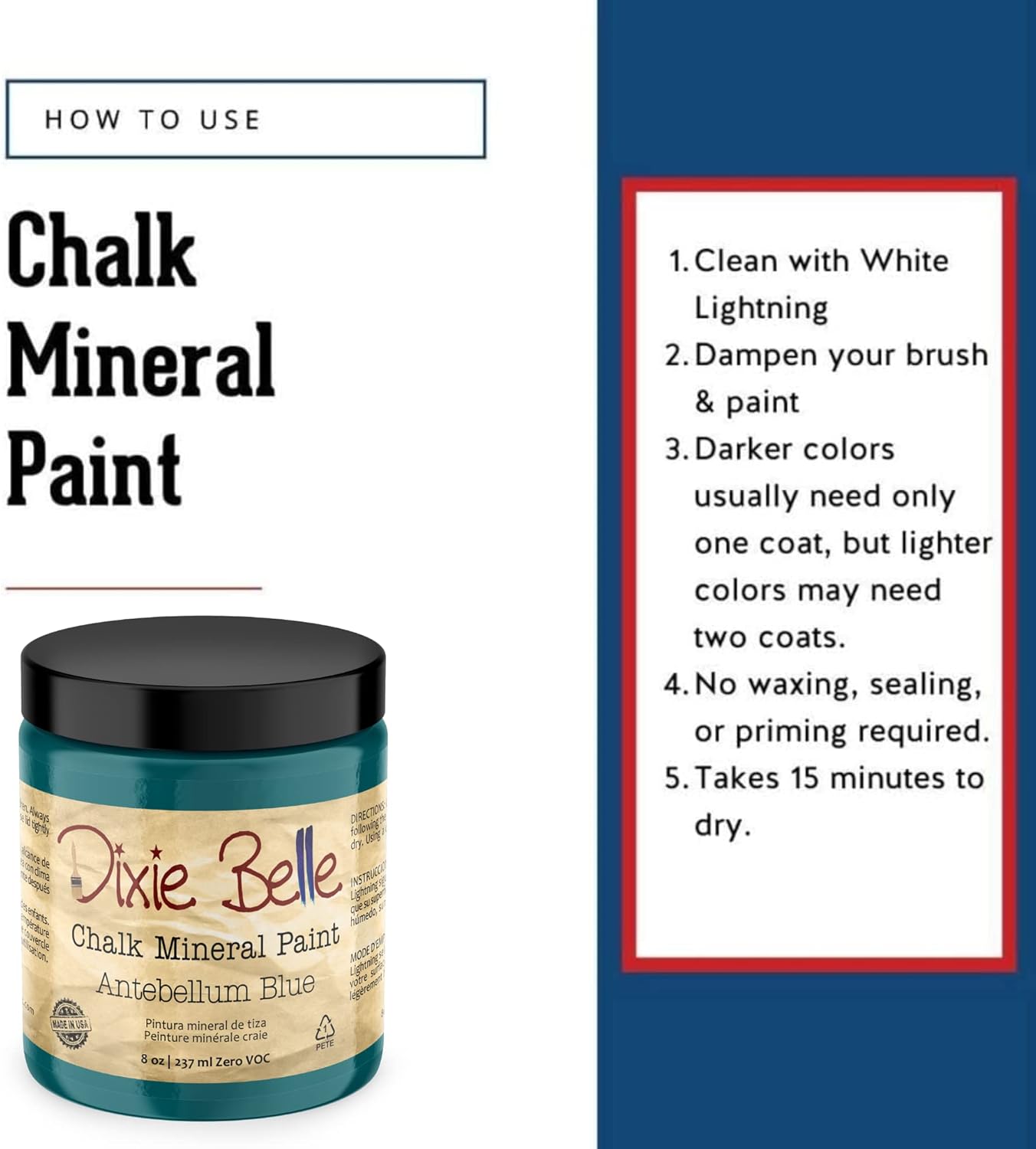 Antebellum Blue Chalk Mineral Paint