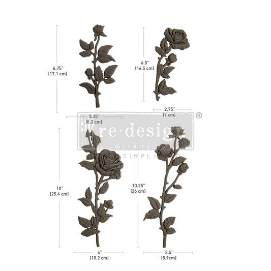 Decor Poly – Petals in Harmony – 1 pc, 10″x4″ (25.4cmx10.2cm) + 1 pc, 10.25″x3.5″ (26cmx8.9cm) + 1 pc, 6.75″x3.25″ (17.1cmx8.3cm) + 1 pc, 6.75″x2.75″ (16.5cmx7cm)