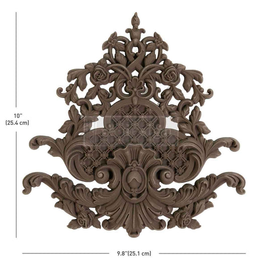 DECOR POLY® – BAROQUE ELEGANCE – 10″X9.89″X0.49″ / 25.4CMX25.1CMX1.2CM