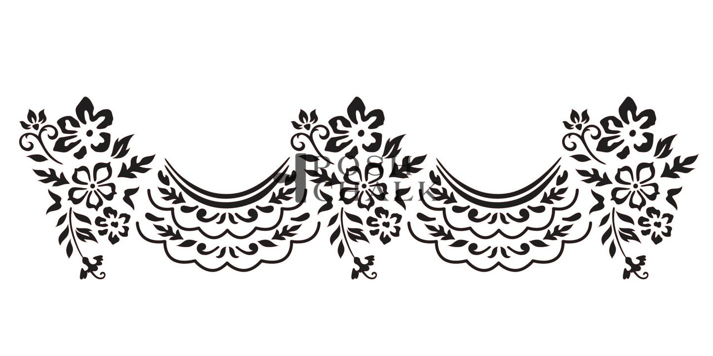 Posh Chalk Swags Galore Stencil 15x30cm (PCS066)
