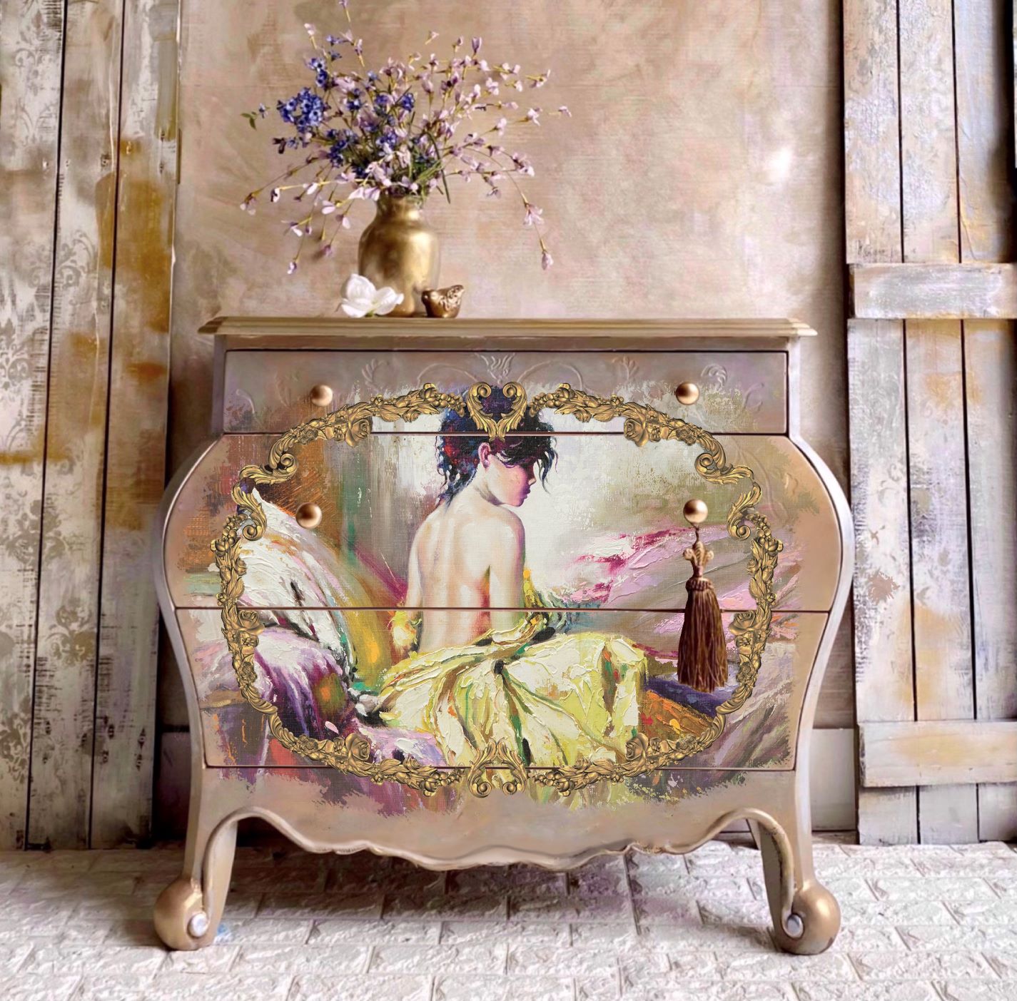 REDESIGN DECOR MOULDS® – DELICATE FLORAL STRANDS – 1 PC, 5″X10″