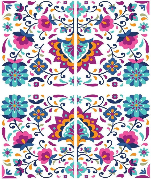 Latin Floral Large Transfer