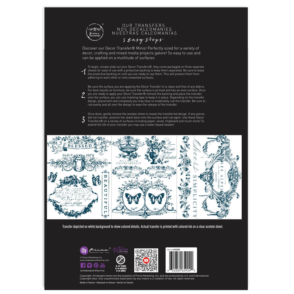 MIDDY TRANSFERS® – LOVELY LABELS – 3 SHEETS, 8.5″X11″