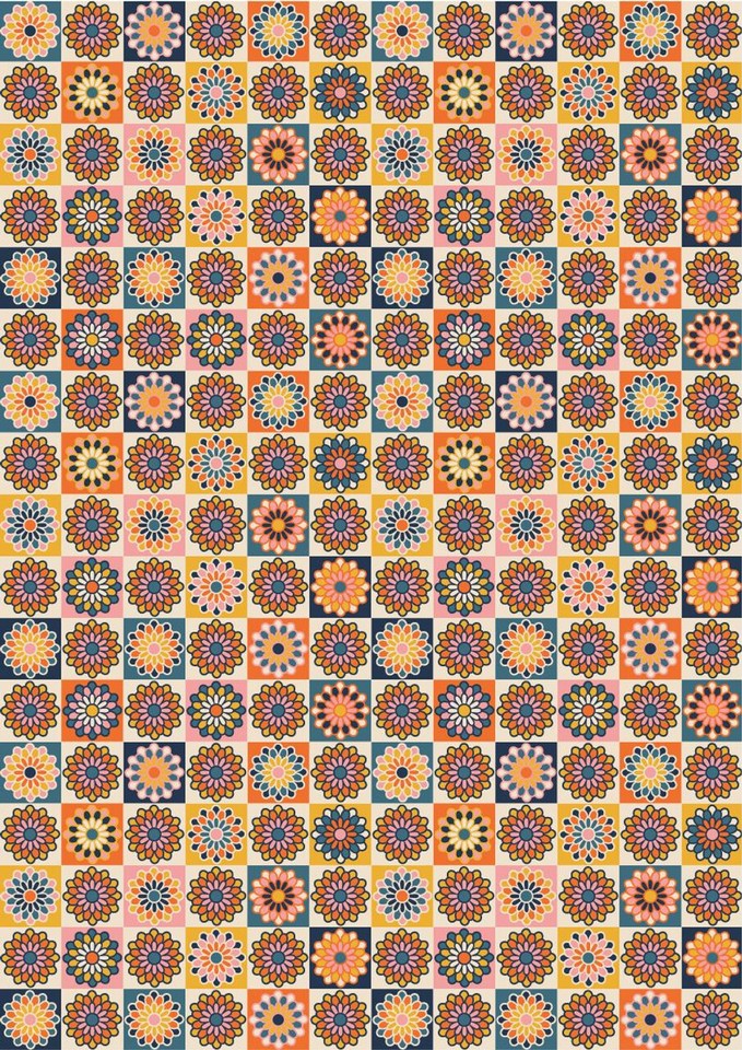 Dahlia Patch - A3 Rice Decoupage Paper
