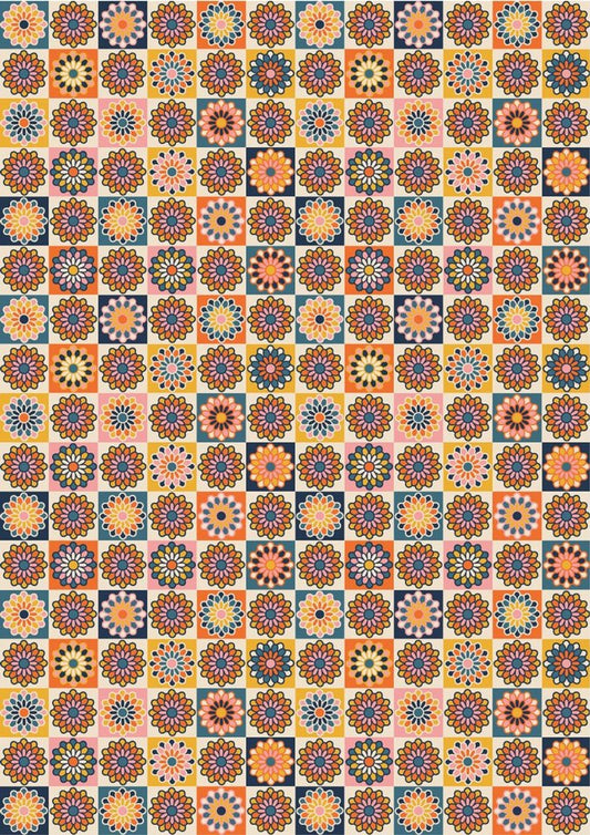 Dahlia Patch - A3 Rice Decoupage Paper