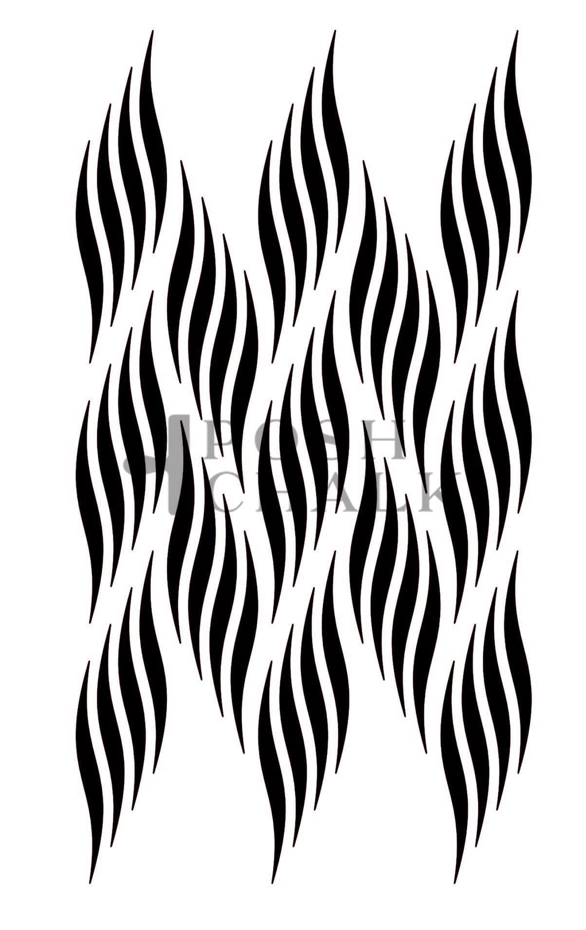 Posh Chalk Ripples Stencil 19.5×29.7cm (PCS078)