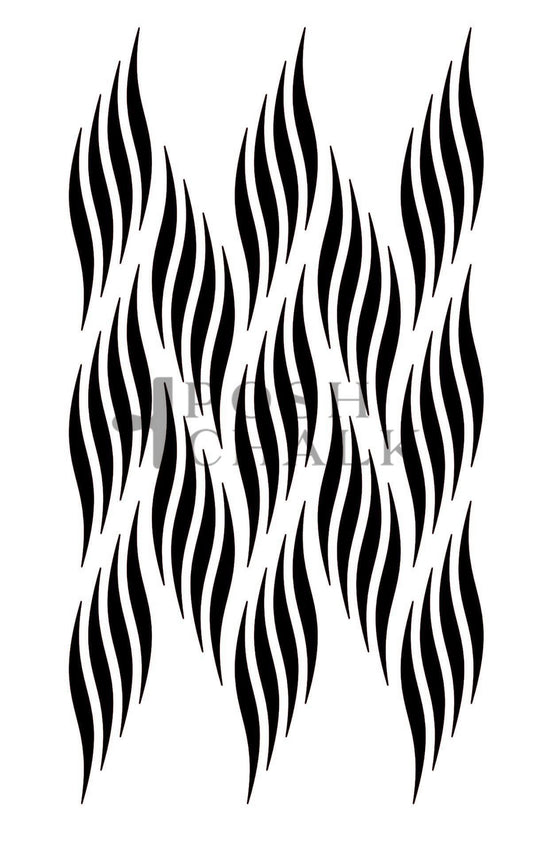 Posh Chalk Ripples Stencil 19.5×29.7cm (PCS078)