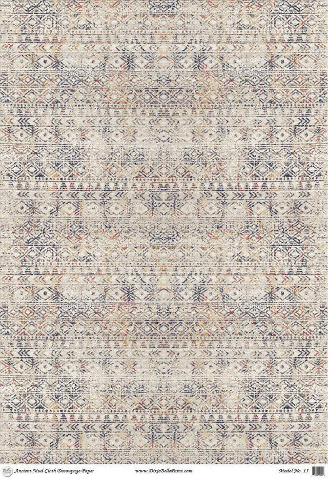 Ancient Mud Cloth - A1 Rice Decoupage Paper