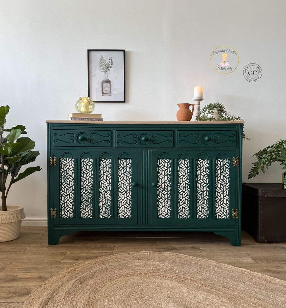 Midnight Green Silk Paint
